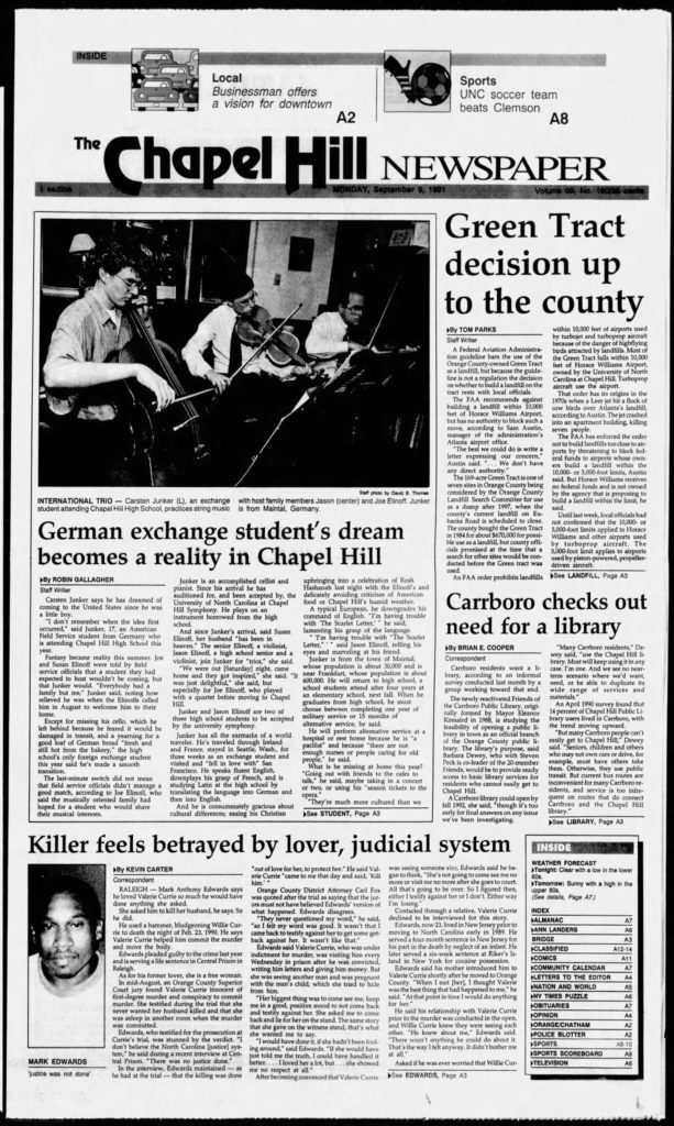 Chapel Hill News: 1991