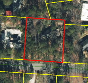 0.78 acre lot in Chapel Hill occupied by one single-family home.