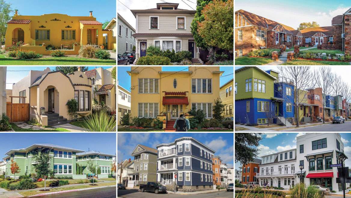 Photo of Missing Middle housing types, courtesy of Opticos Design, Inc.