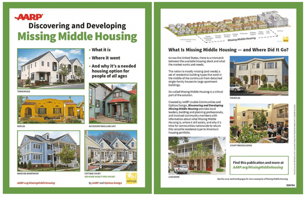 AARP brochure regarding missing middle housing