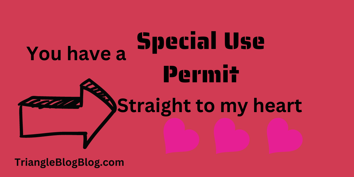 You have a special use permit straight to my heart.