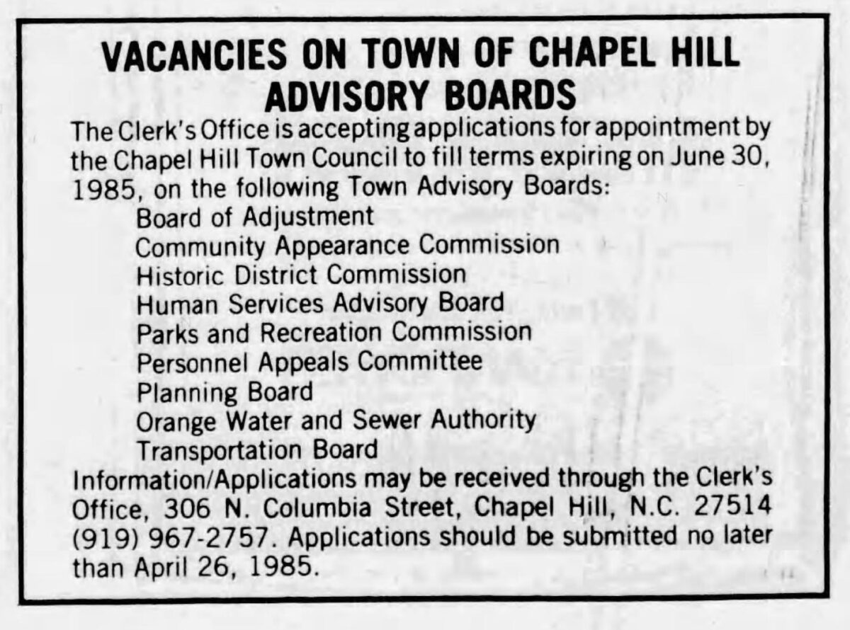 Guide: Advisory Boards in Chapel Hill - Triangle Blog Blog