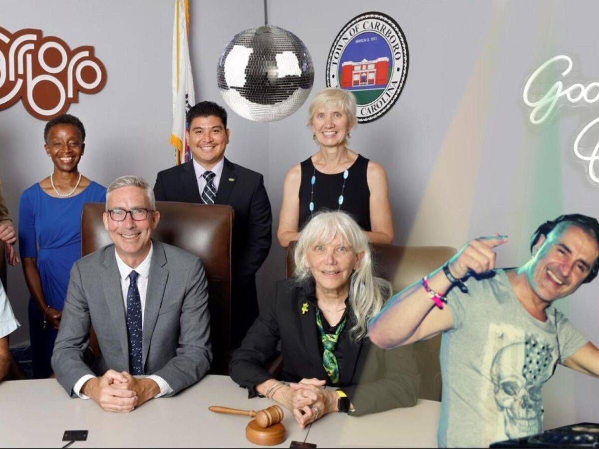 Carrboro Town Council with DJ