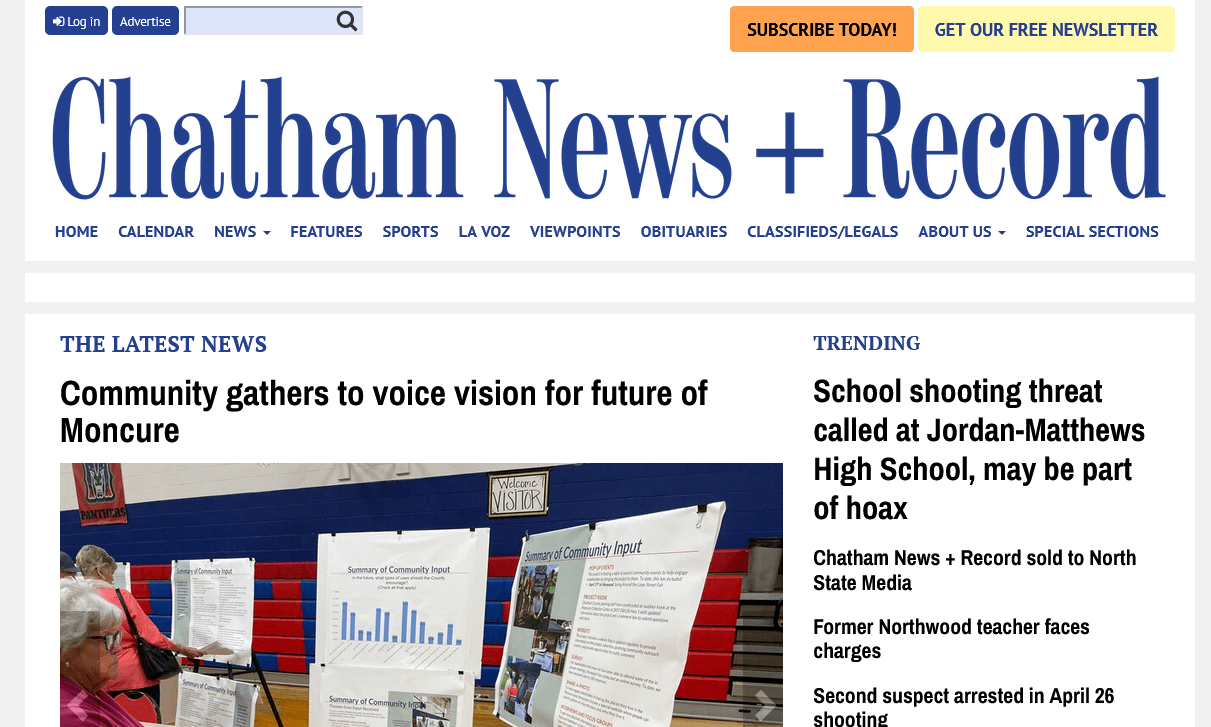 Chatham News + Record sold to rightwing publisher