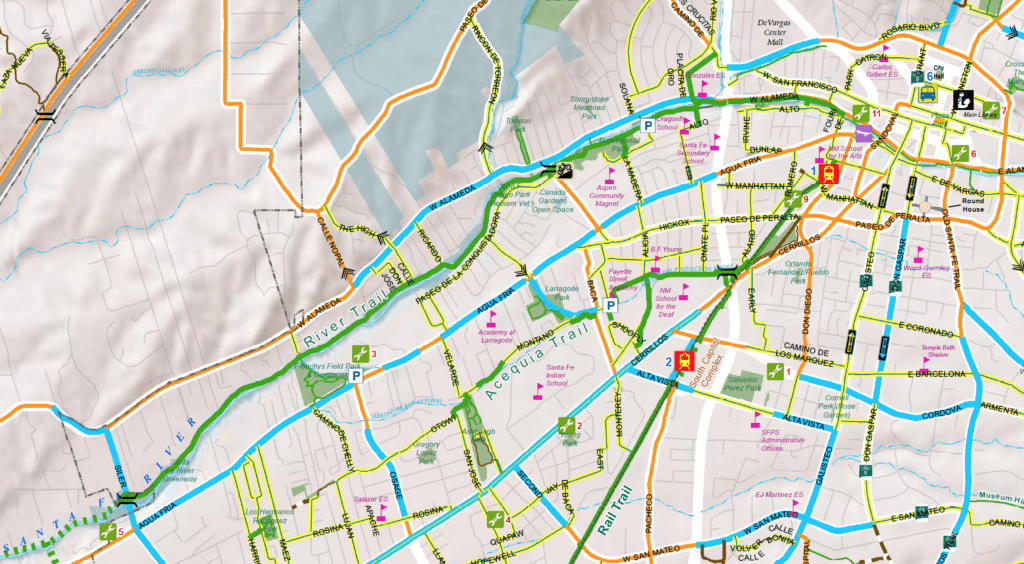 A map of the Santa Fe Trail