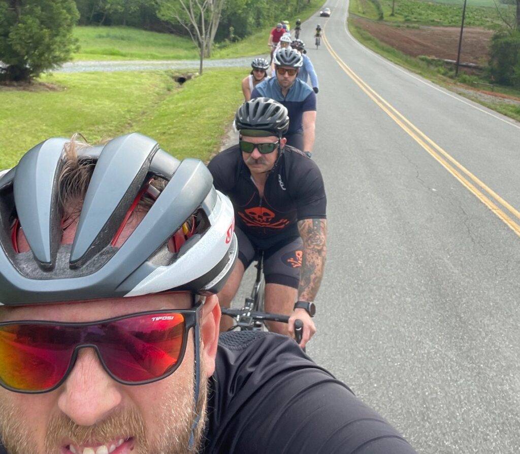 Cyclists out on the road