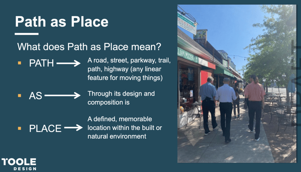 A Slide Showing the Words Path as Place