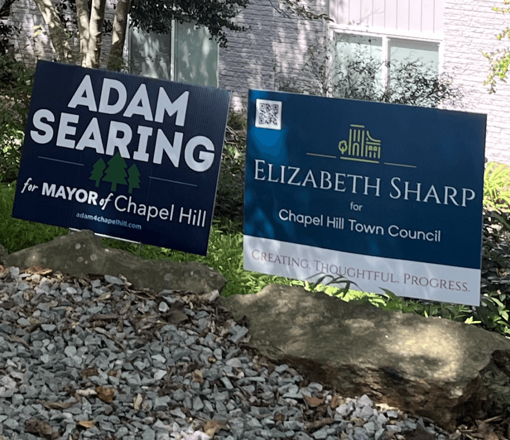 One of Elizabeth Sharp's early yard signs