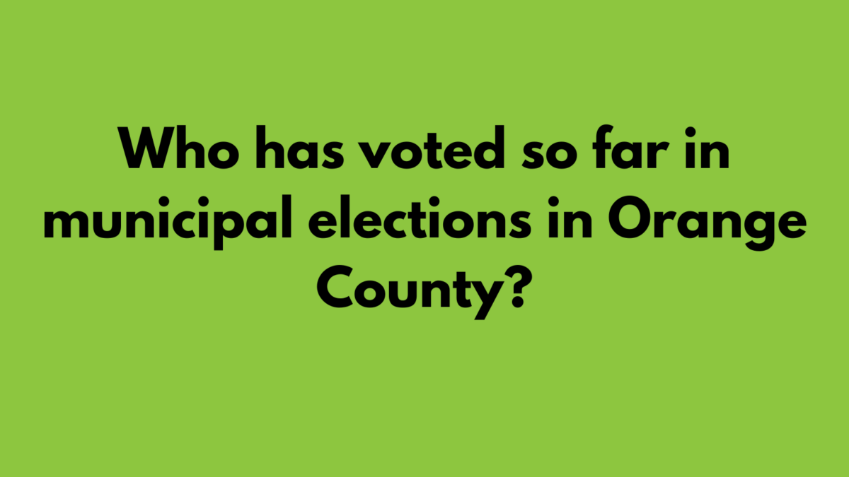 Who has voted so far in municipal elections in Orange County?