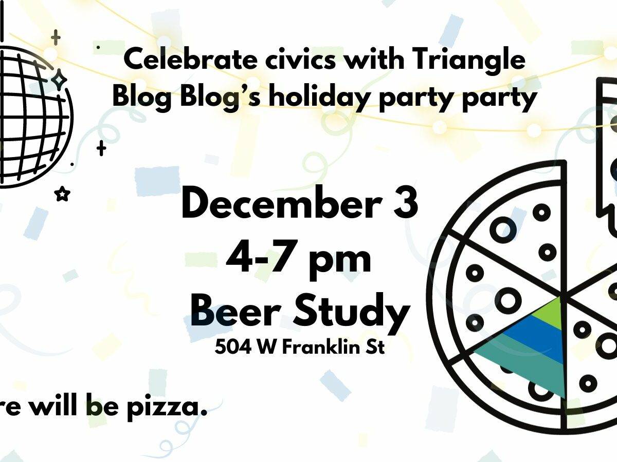 December 3: Come celebrate civics with Triangle Blog Blog’s holiday party party