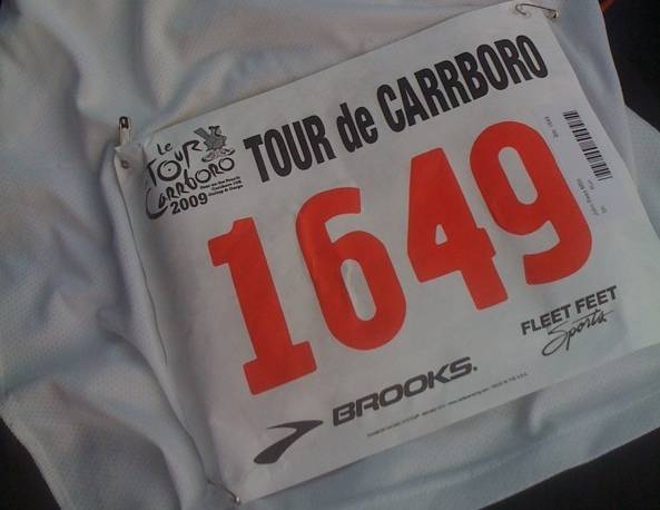My race number from way back in 2009