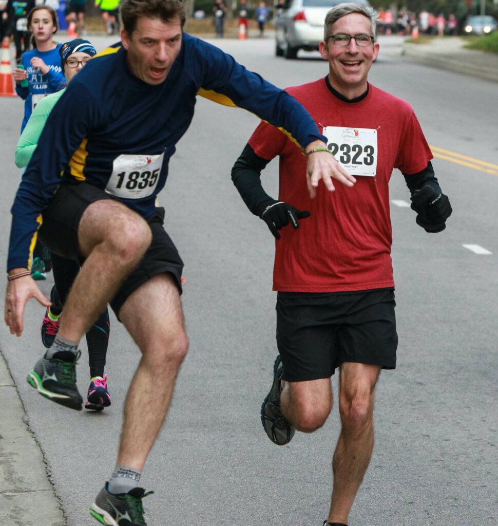 Mayor Seils and his buddy clown around on the course in this photo from 20156