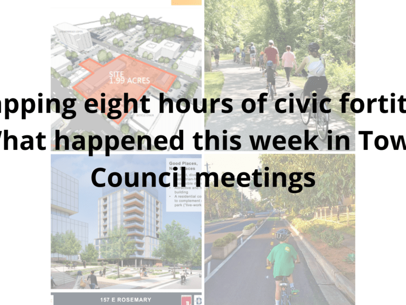 Recapping eight hours of civic fortitude: What happened this week in Town Council meetings