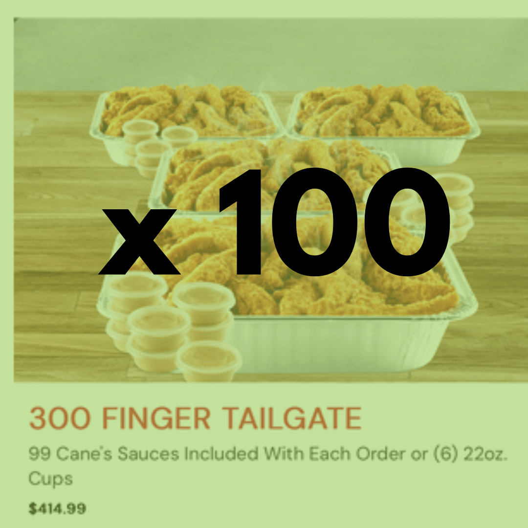 30,000 chicken fingers can be purchased for 42,905$.