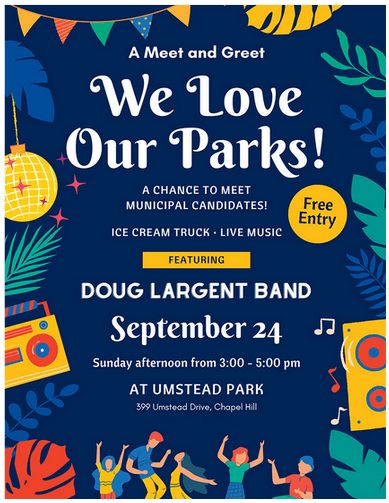 an event flyer for the we love our parks event 