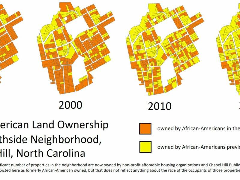 Map showing properties owned by Black residents over time