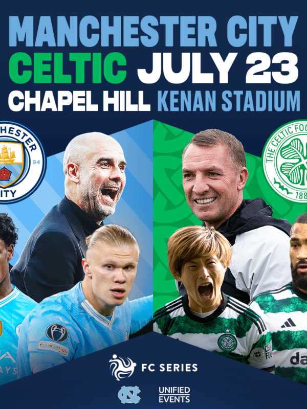 Manchester City is coming to Chapel Hill for the FC Series tour July 23
