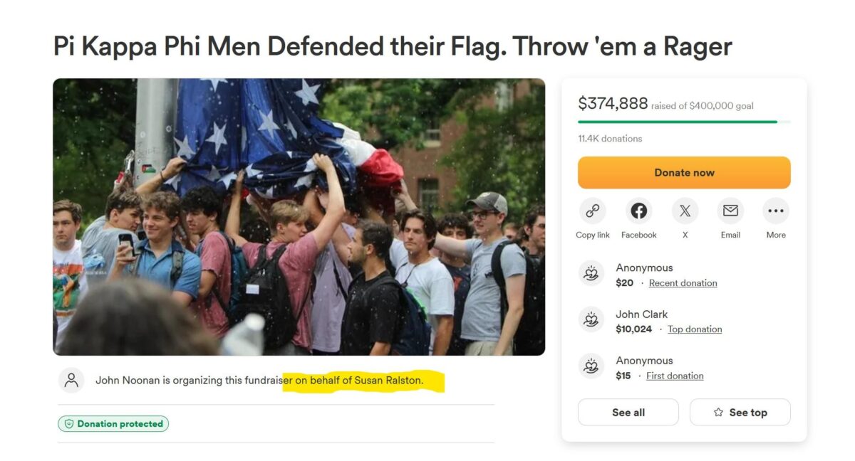 The GoFundMe for the UNC frat has ties to conservative political operatives