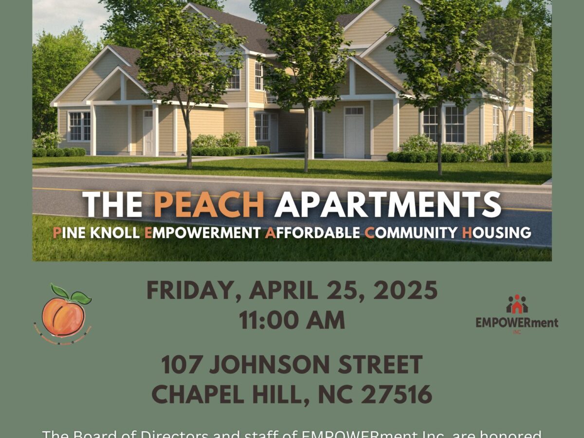 Ribbon Cutting Ceremony for Peach Apartments, Friday April 25 at 11AM , 107 Johnson Street