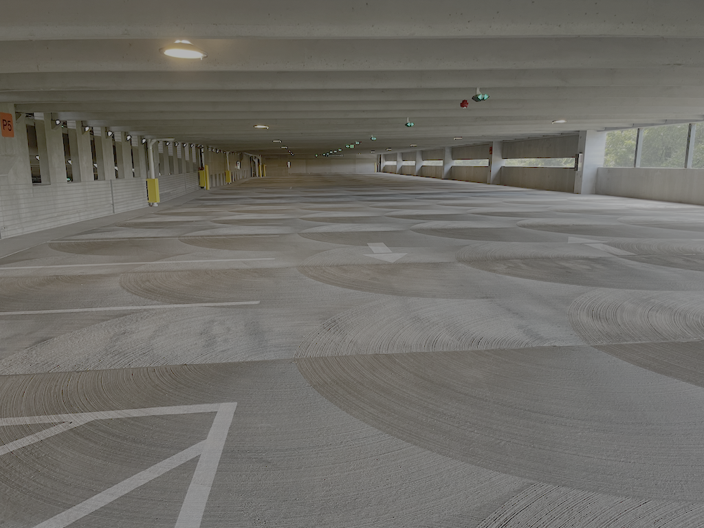 An empty parking garage