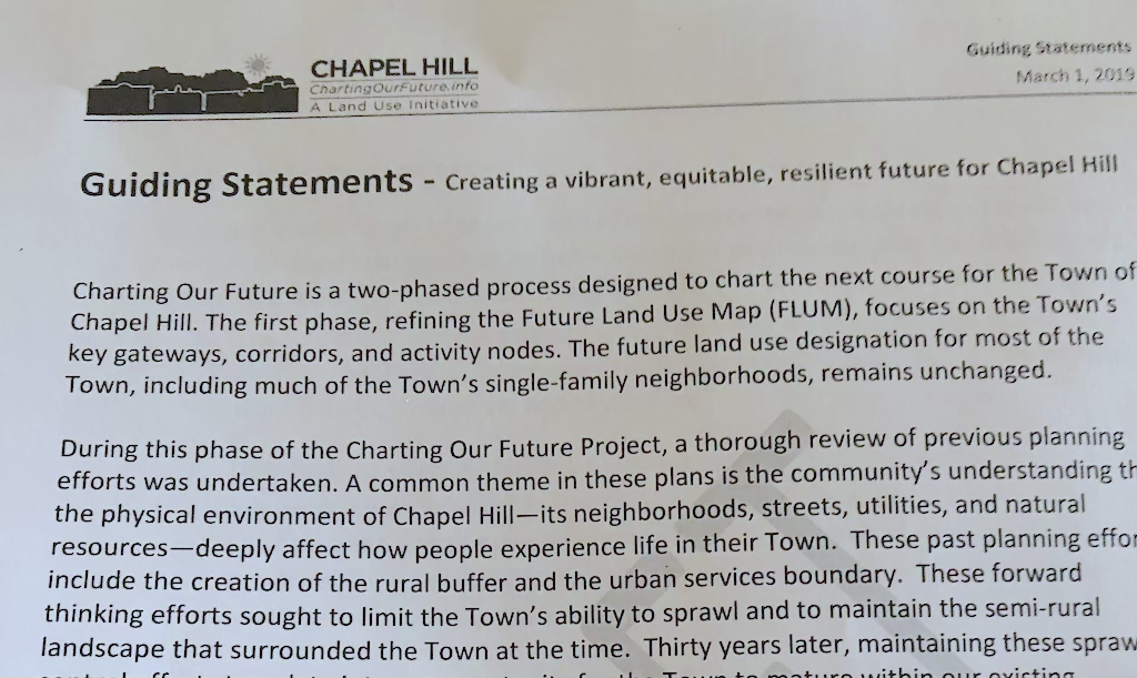 Guiding Statements for the Chapel Hill FLUM