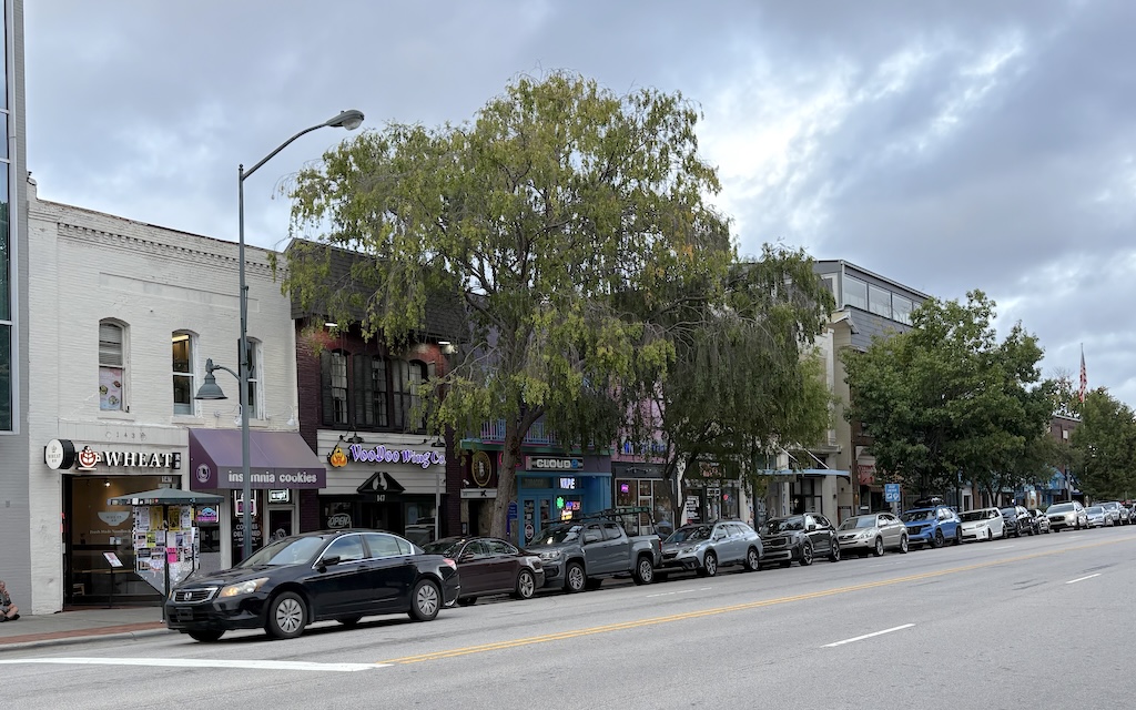 Older buildings in downtown Chapel Hill on Franklin Street