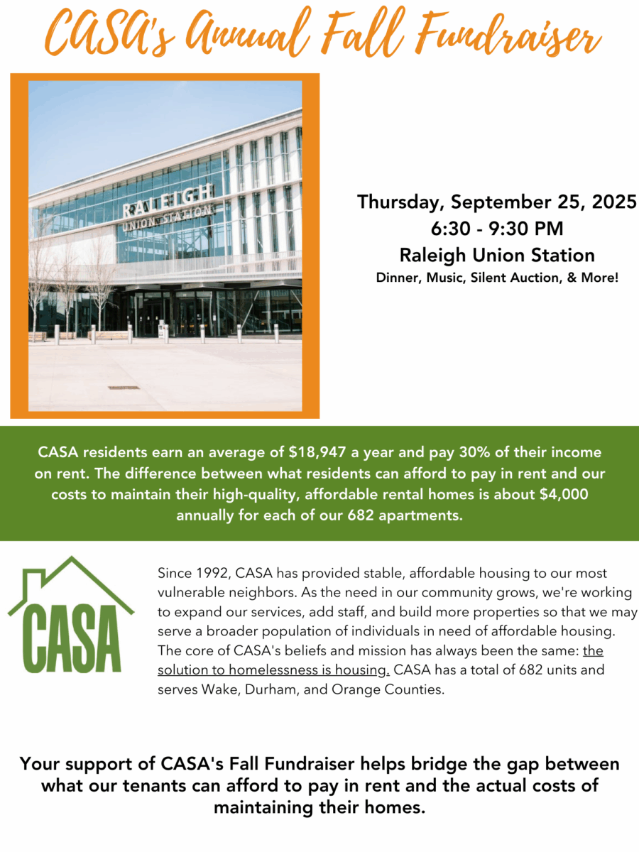 CASA Annual Fundraiser coming up on September 25