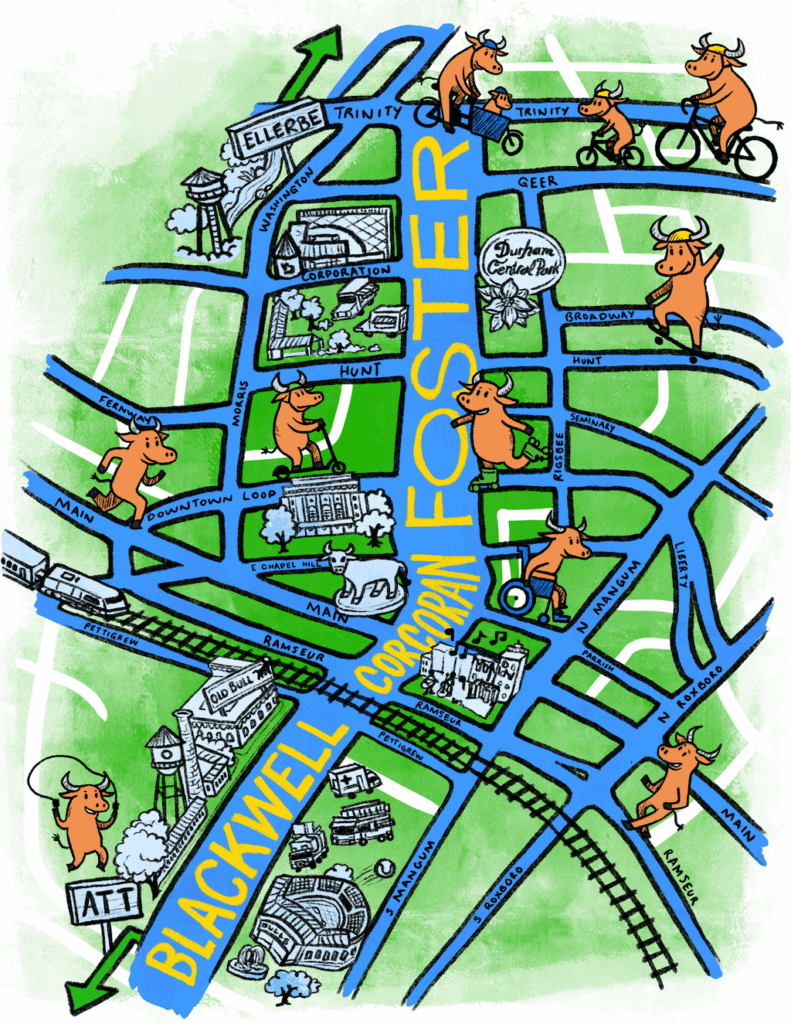 Map of Move-A-Bull City Open Streets