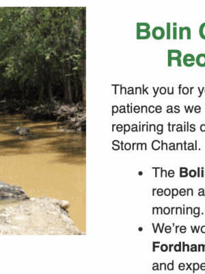 Bolin Creek Trail has reopened!