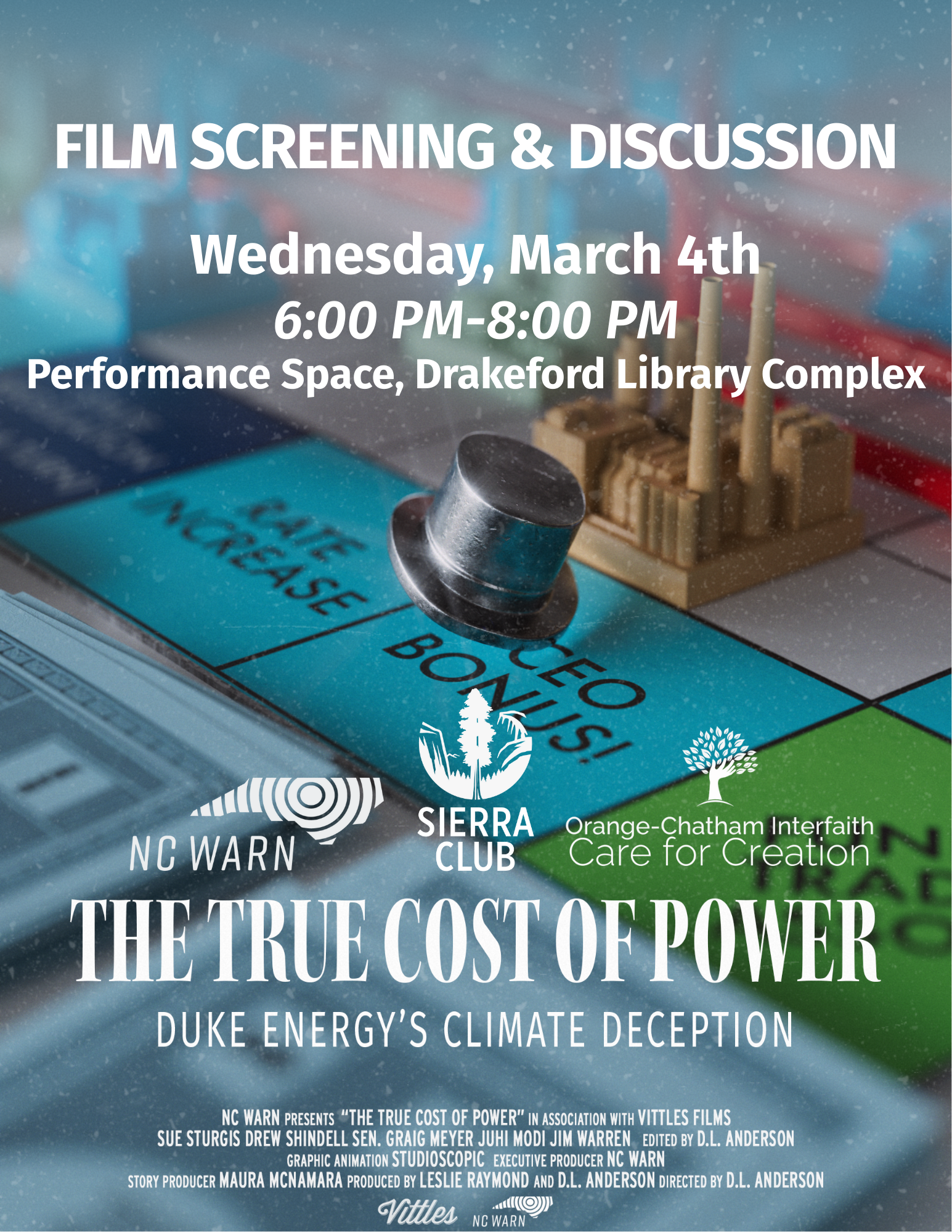 Carrboro screening of The True Cost of Power” Documentary