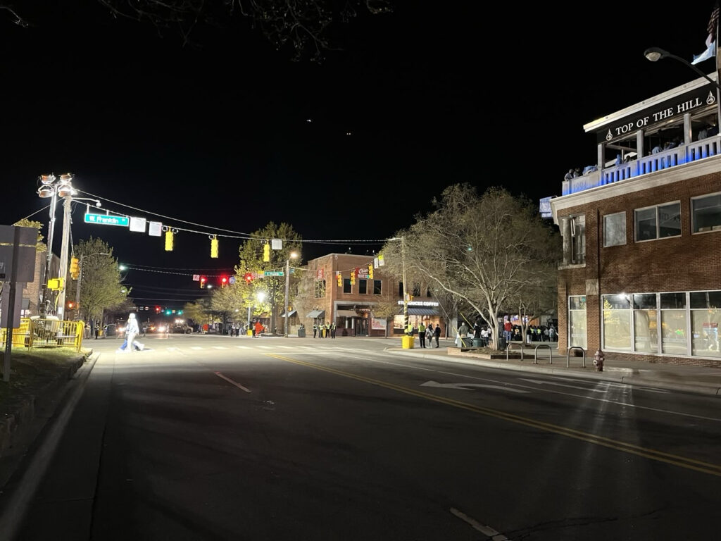 An empty Franklin Street
