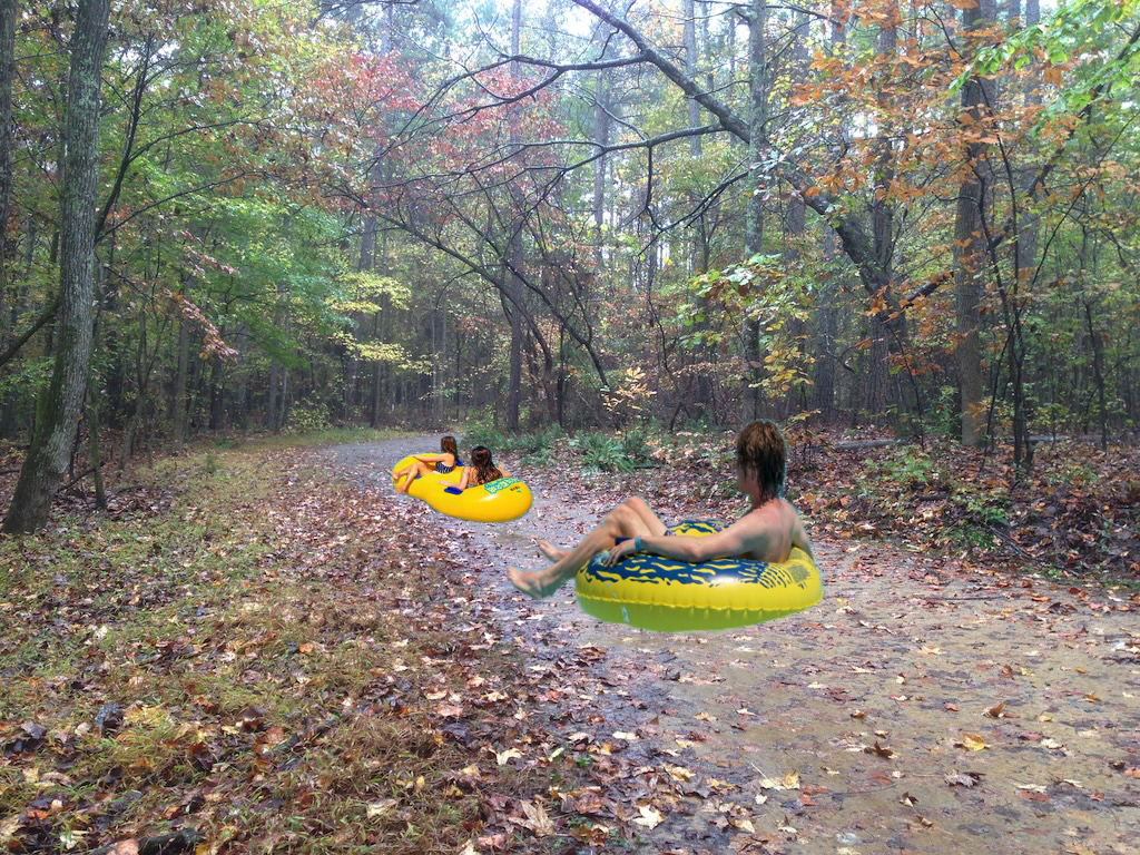 A photo of the current Pumpkin Loop, underwater, offering a glimpse of what the lazy river might look like
