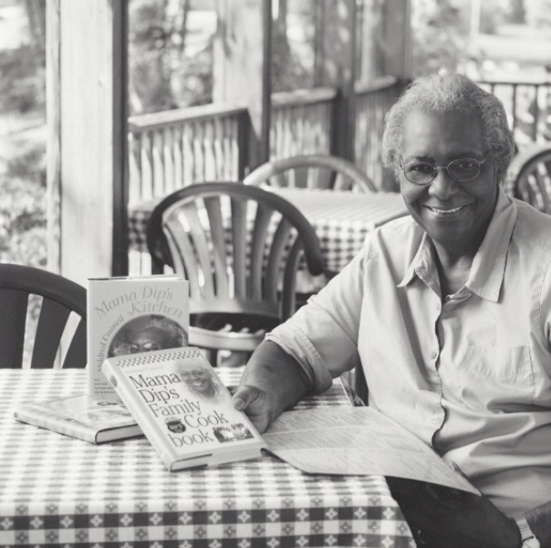 A black and white photo of Mildred Council