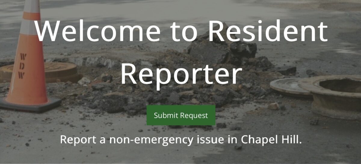 How to report issues to the Town of Chapel Hill
